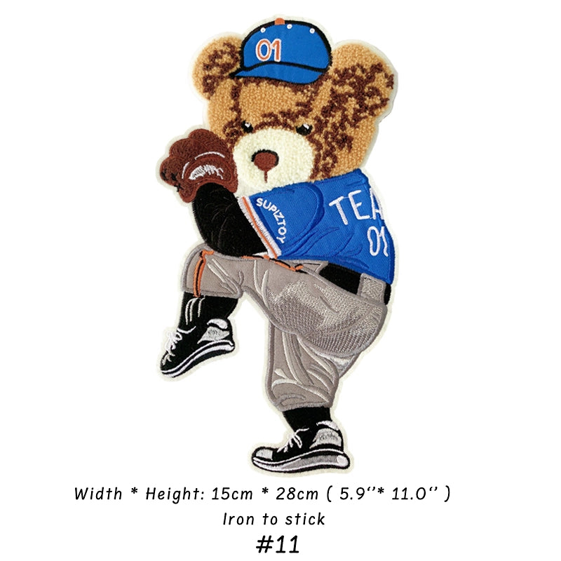 Embroidery Bear Cartoon Patches for Custom DIY Jackets Clothing Sewing
