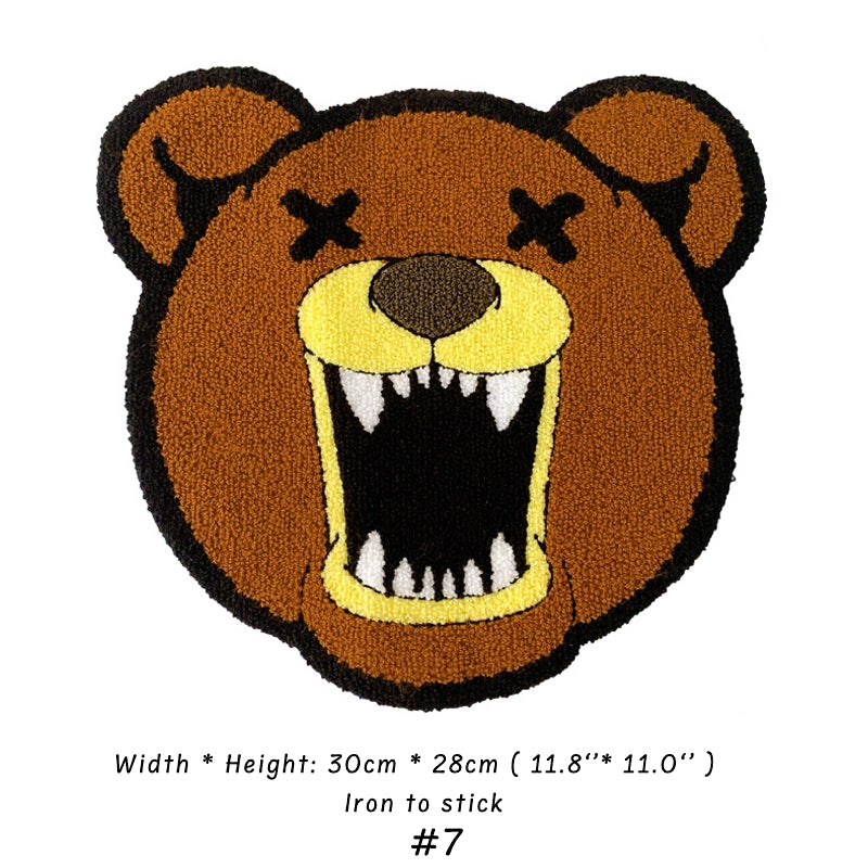 Embroidery Bear Cartoon Patches for Custom DIY Jackets Clothing Sewing