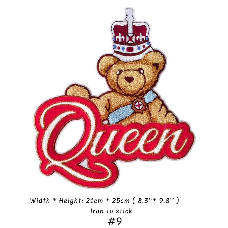 Embroidery Bear Cartoon Patches for Custom DIY Jackets Clothing Sewing