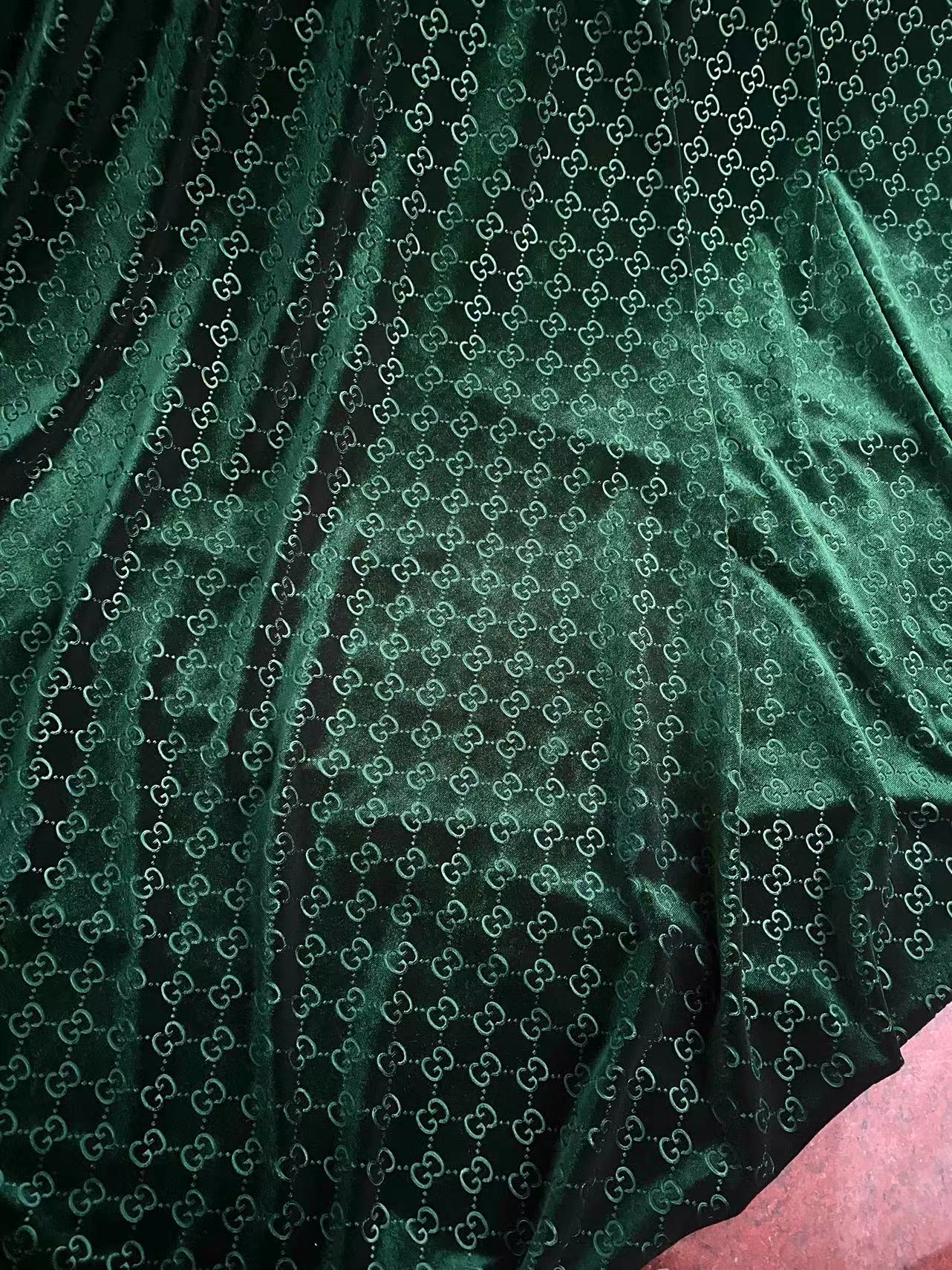 Deep Green Gucci Velvet Fabric