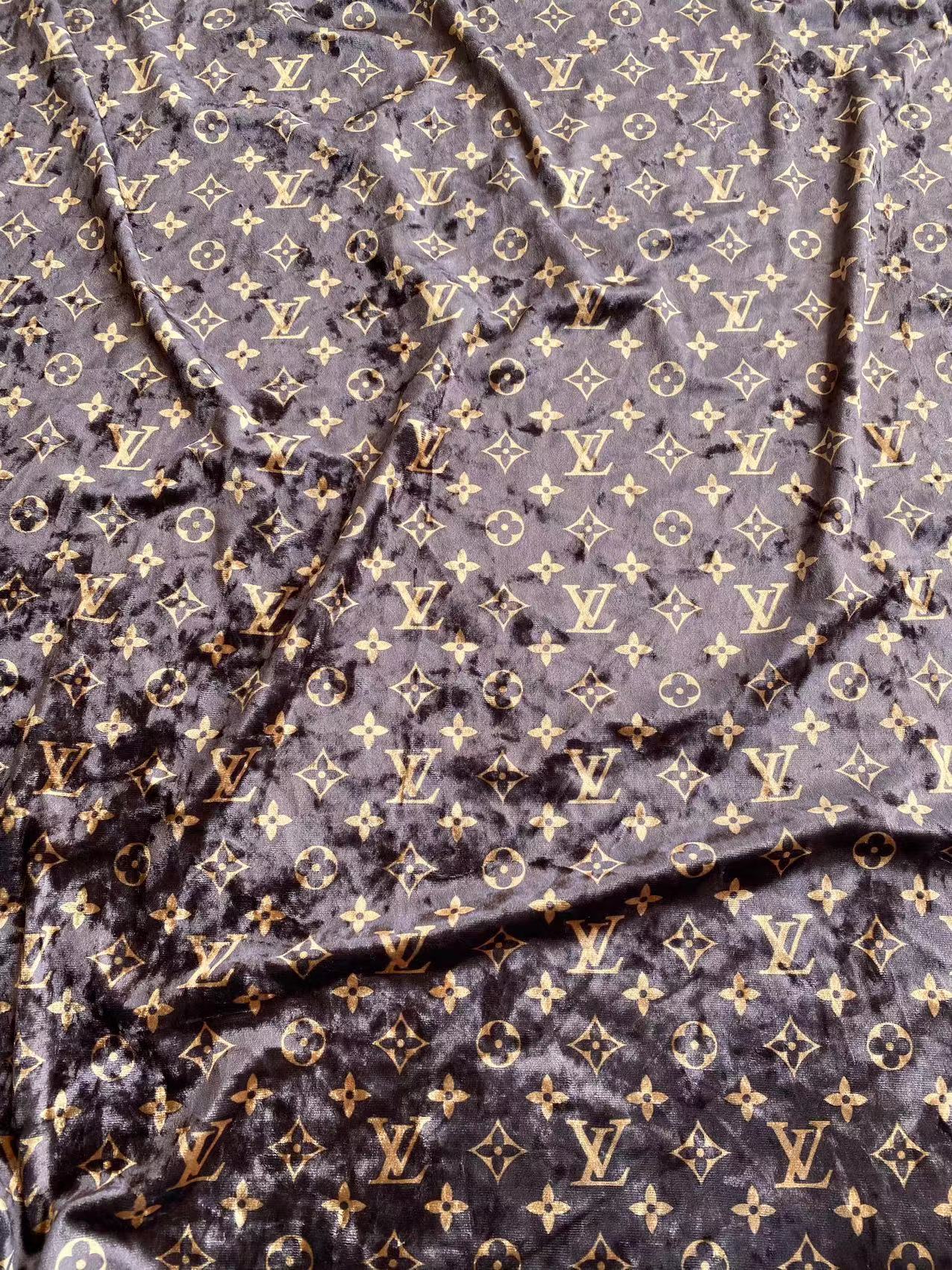 Soft Brown LV Luxury Velvet Clothing Luxury Fabric