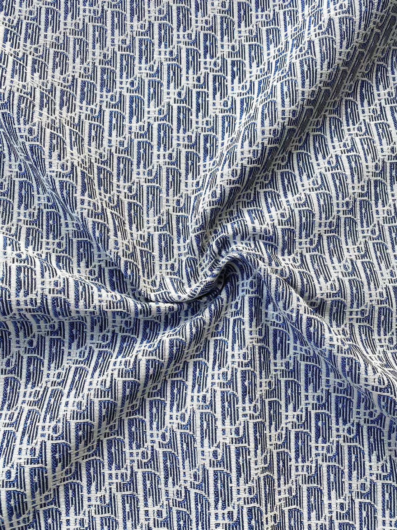 Blue Dior Sneaker Fabric for Custom Shoes Sewing Project DIY