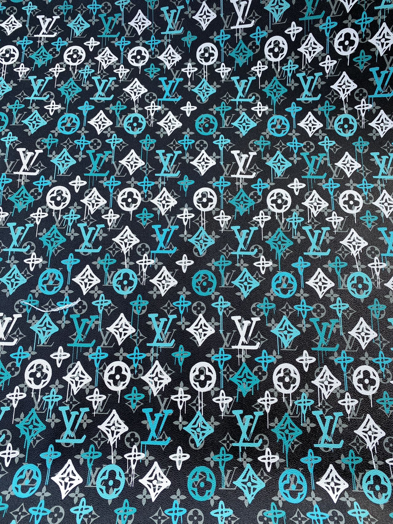 New Louis Vuitton Custom Leather Designer Fabric Car Wrap Vinyl