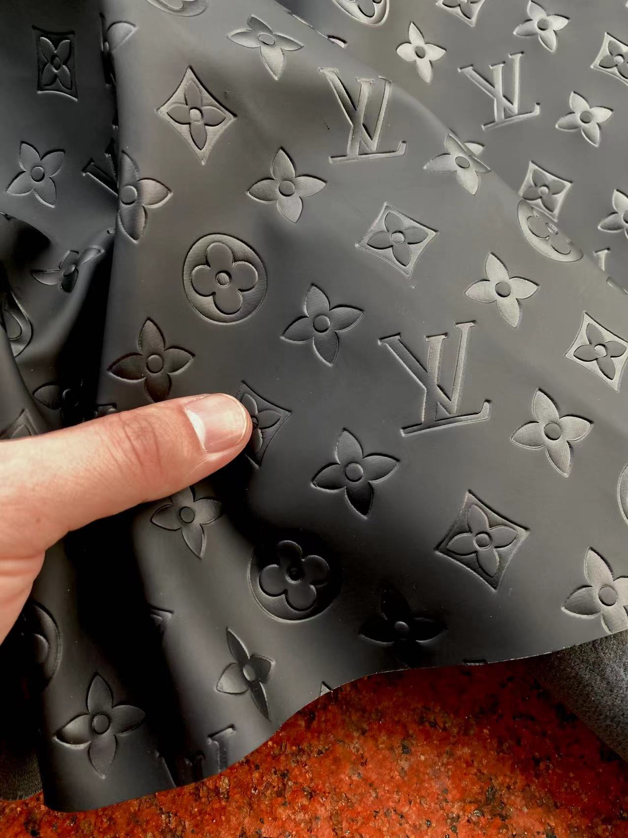 Matte Frosted Louis Vuitton Trainer Shoe Leather For Repair DIY Sewing