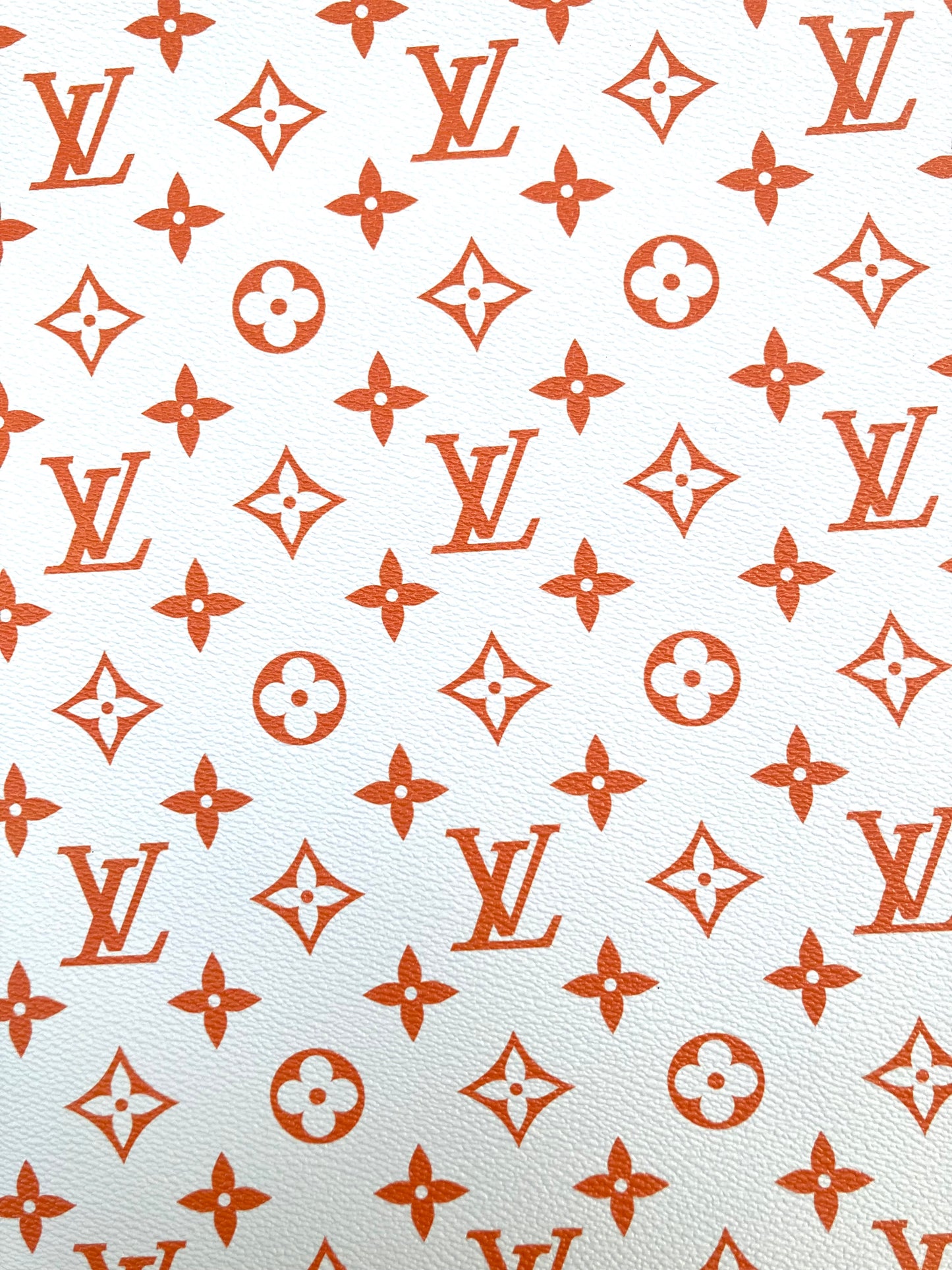 Handgefertigtes orangefarbenes LV-Vinyl für Sneakers