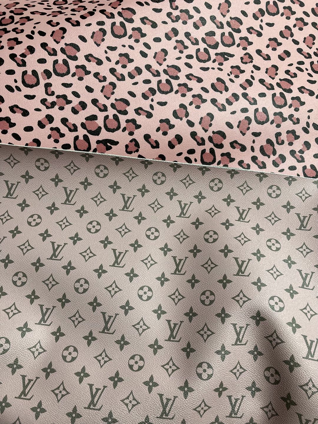 Tissu en cuir léopard rose pour sac à chaussures personnalisé