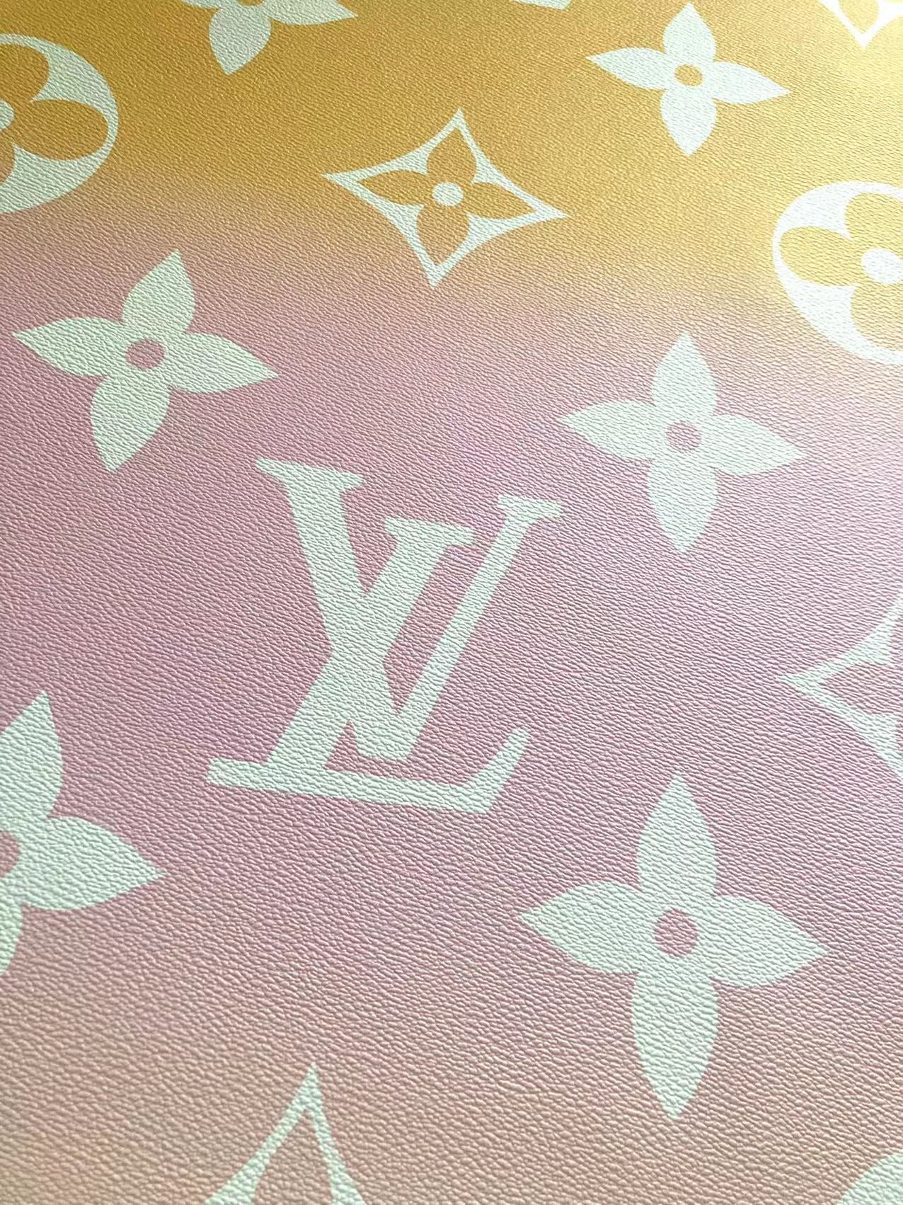 Farbenfroher LV By the Pool-Lederstoff für Taschen nach Maß