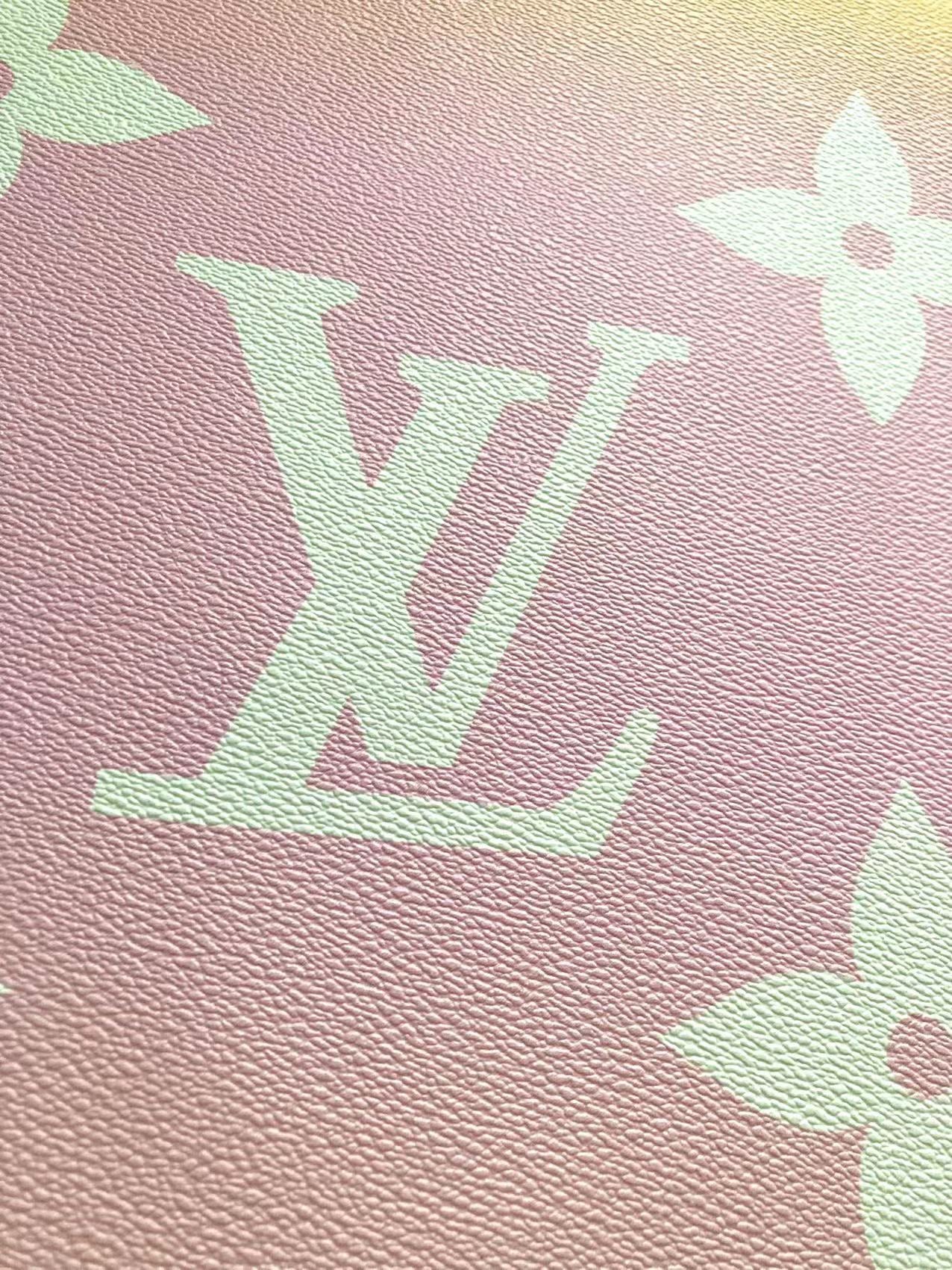 Farbenfroher LV By the Pool-Lederstoff für Taschen nach Maß