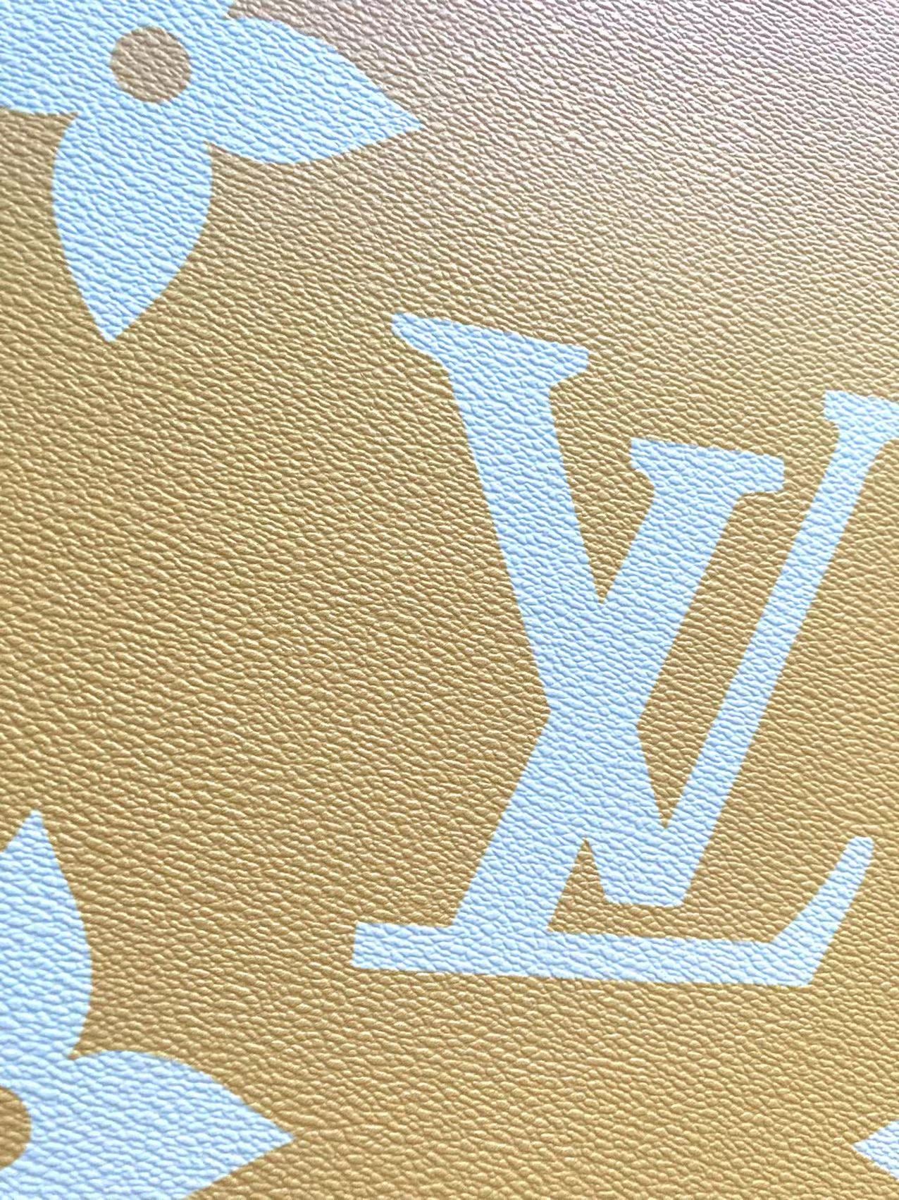 Farbenfroher LV By the Pool-Lederstoff für Taschen nach Maß