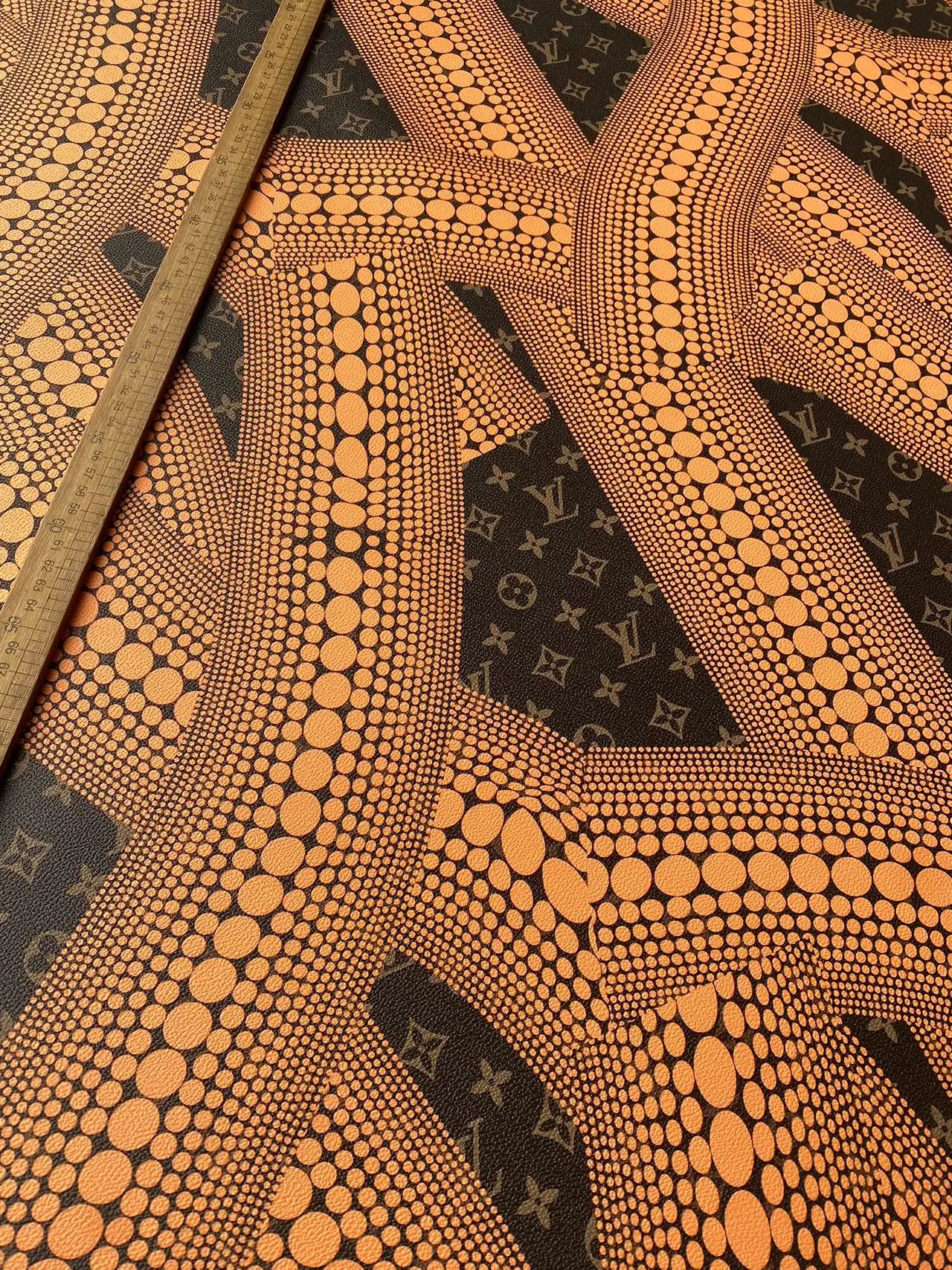 Louis Vuitton Yayoi Kusama LV Leather Sheet Vinyl Fabric for Bag Sewing Home Decor