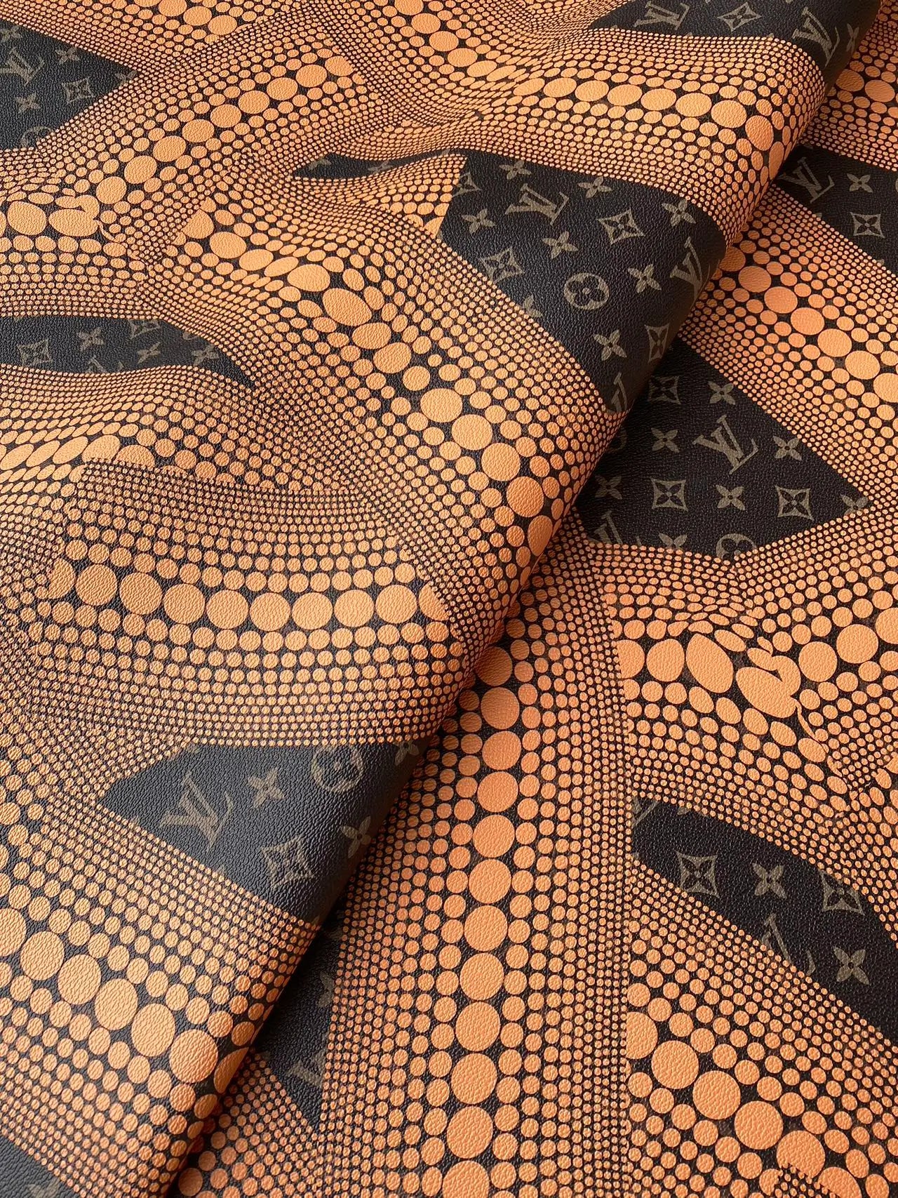 Louis Vuitton Yayoi Kusama LV Leather Sheet Vinyl Fabric for Bag Sewing Home Decor