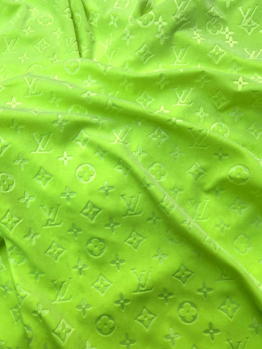 Green Louis Vuitton Velvet LV Fabric