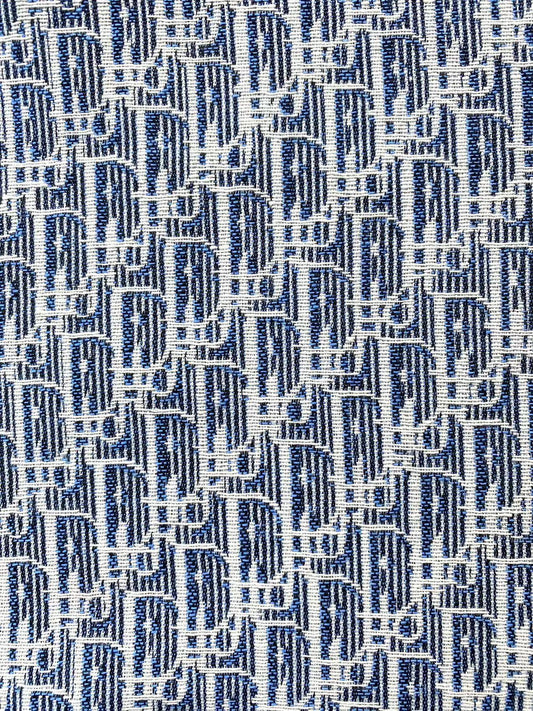 Blue Dior Sneaker Fabric for Custom Shoes Sewing Project DIY