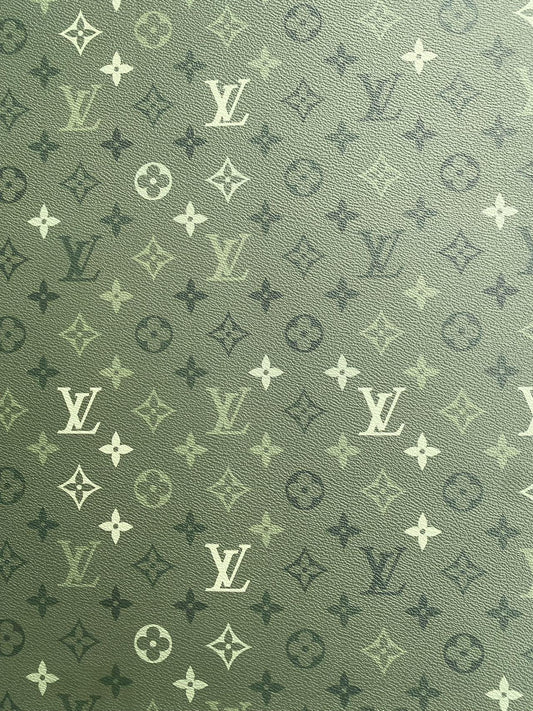 Green Camouflage Louis Vuitton Designer Shoe Leather Car Wrap
