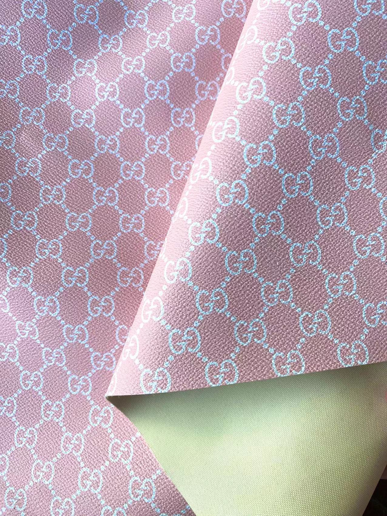 Light Pink Gucci Designer Fabric Custom Shoe Leather