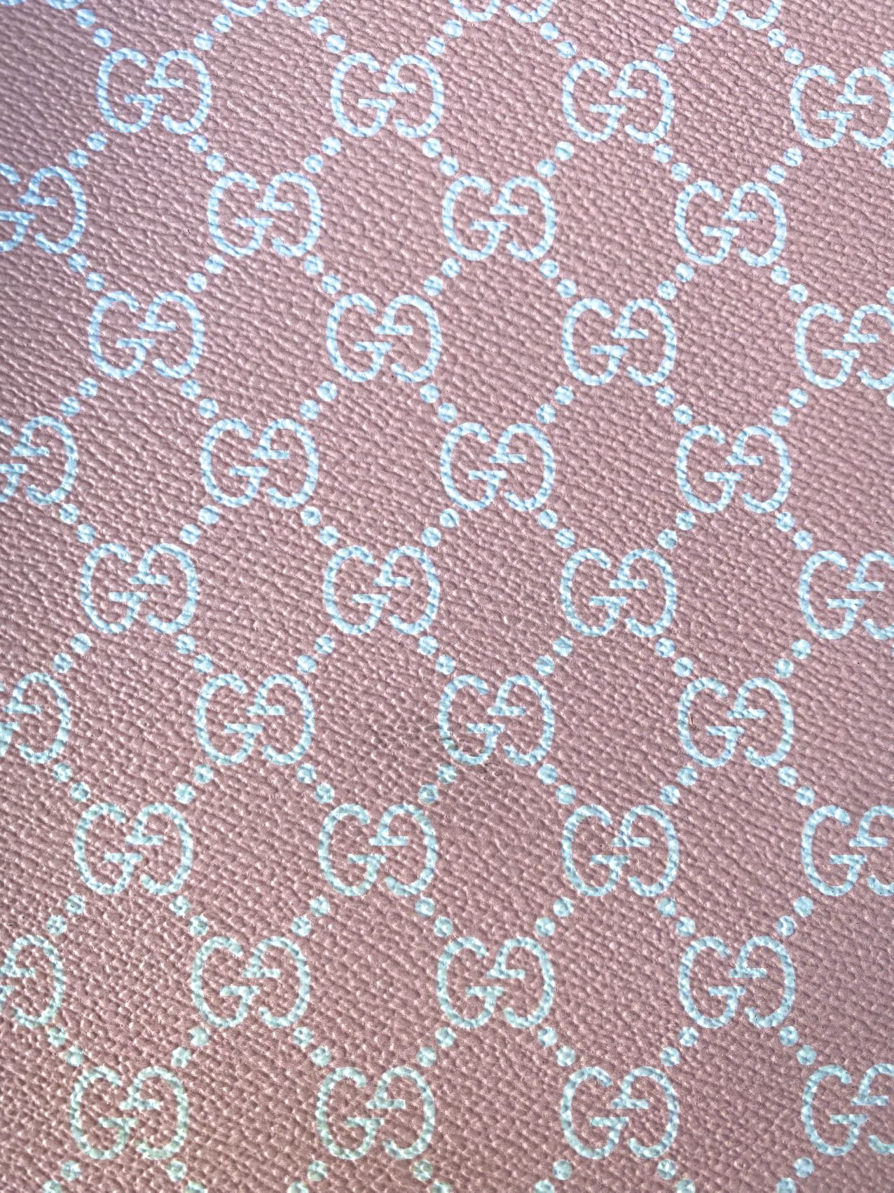 Light Pink Gucci Designer Fabric Custom Shoe Leather