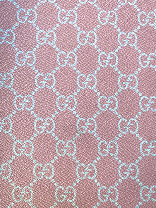 Light Pink Gucci Designer Fabric Custom Shoe Leather