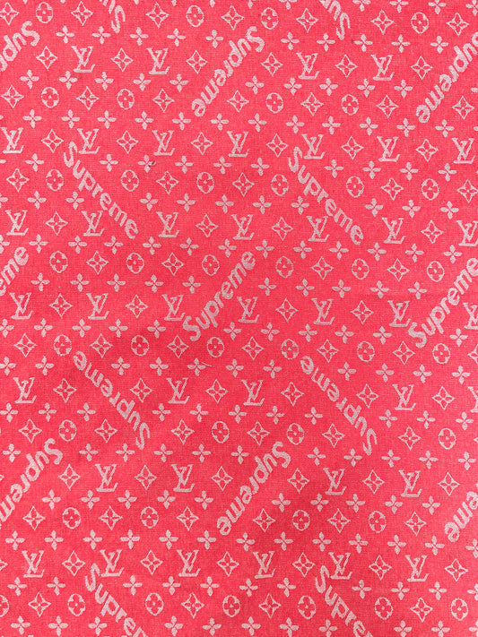 Nähstoff Rot Supreme LV Denim Jeansstoff