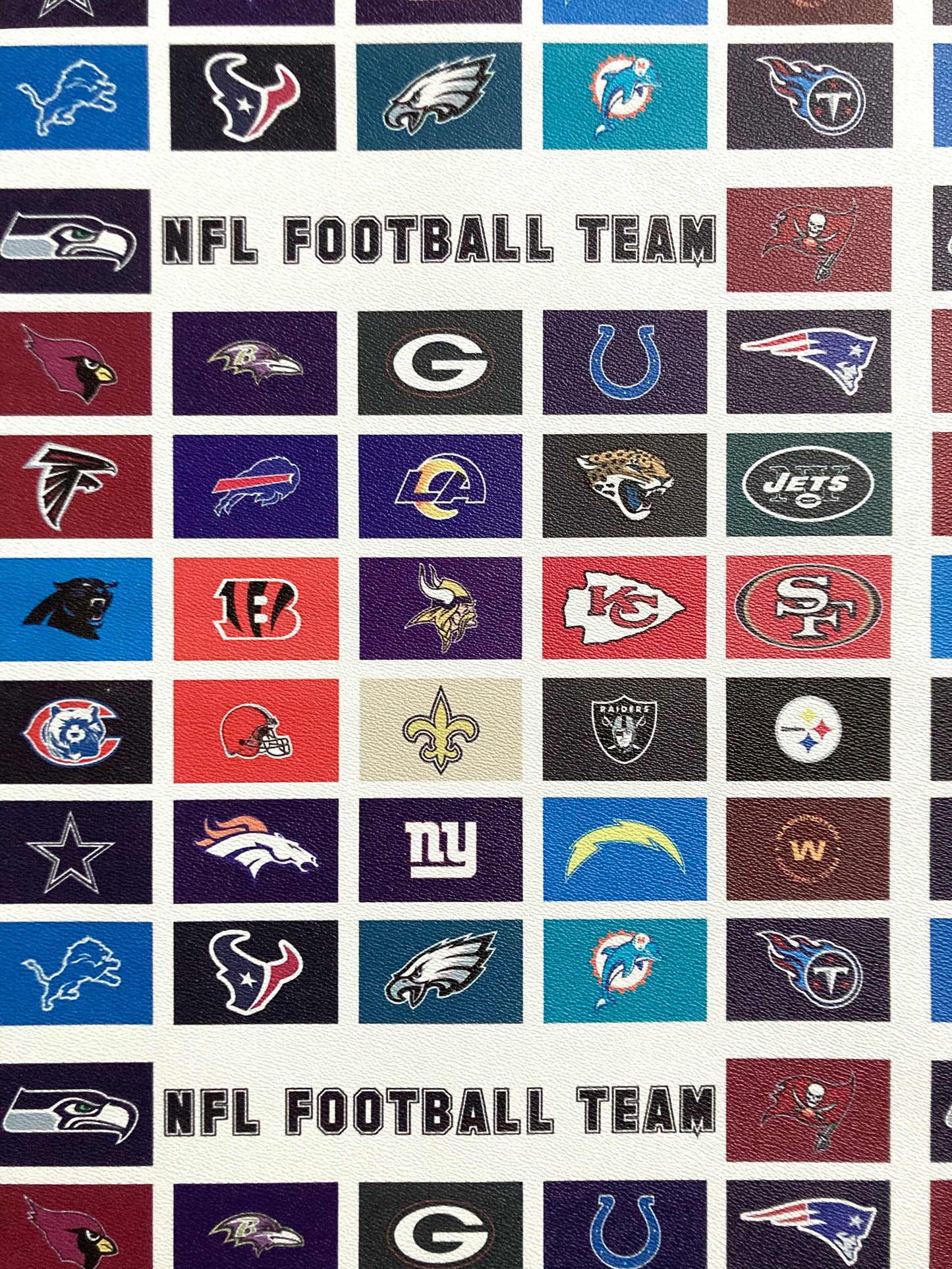 NFL football team Logo Vinyl Handmade Custom Material – MingFabricStore